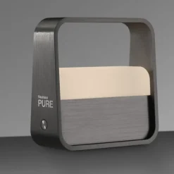 Paul Neuhaus LED Tischleuchte Pure Go grau Akku Touch USB