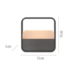 Paul Neuhaus LED Tischleuchte Pure Go grau Akku Touch USB