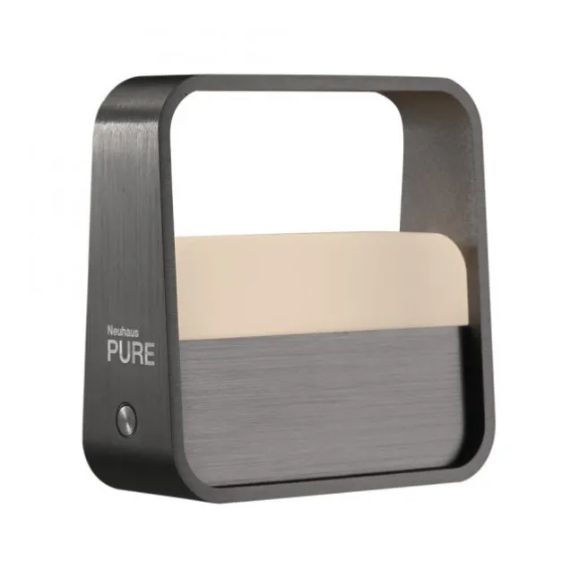 Paul Neuhaus LED Tischleuchte Pure Go grau Akku Touch USB