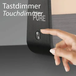 Paul Neuhaus LED Tischleuchte Pure Go grau Akku Touch USB