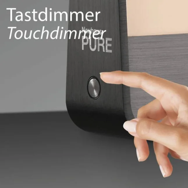 Paul Neuhaus LED Tischleuchte Pure Go grau Akku Touch USB
