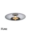 Paul Neuhaus LED Tischleuchte PURE Vitrum platin (grau) Touch dimmbar Rauchglas
