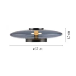 Paul Neuhaus LED Tischleuchte PURE Vitrum platin (grau) Touch dimmbar Rauchglas