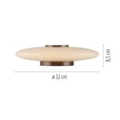 Paul Neuhaus LED Tischleuchte PURE Vitrum dark-metal-brown Touch