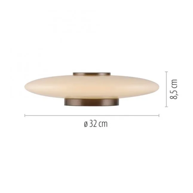 Paul Neuhaus LED Tischleuchte PURE Vitrum dark-metal-brown Touch