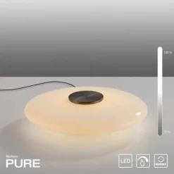 Paul Neuhaus LED Tischleuchte PURE Vitrum dark-metal-brown Touch