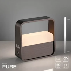 Paul Neuhaus LED Tischleuchte Pure Go dark-metal brown Akku Touch USB