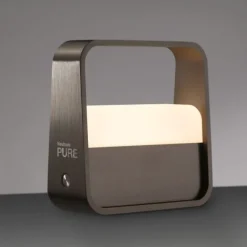 Paul Neuhaus LED Tischleuchte Pure Go dark-metal brown Akku Touch USB