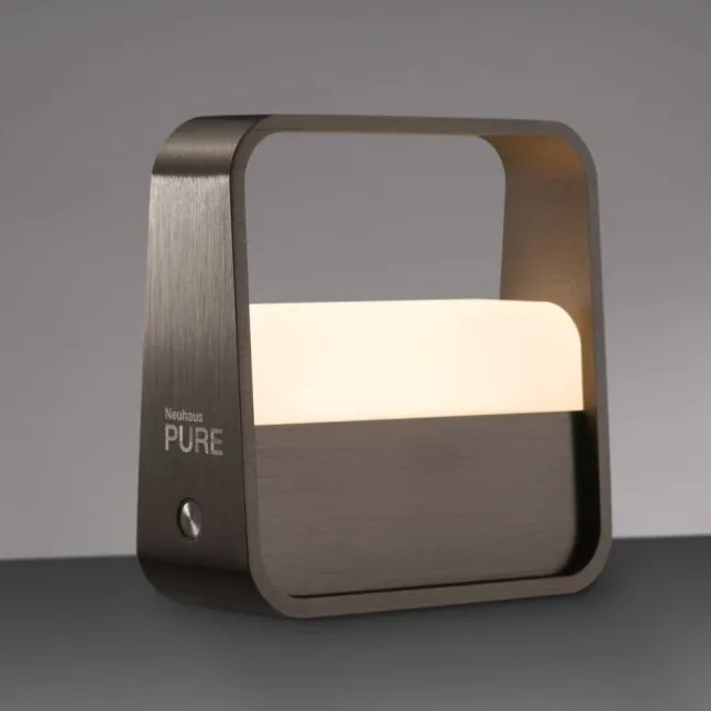 Paul Neuhaus LED Tischleuchte Pure Go dark-metal brown Akku Touch USB