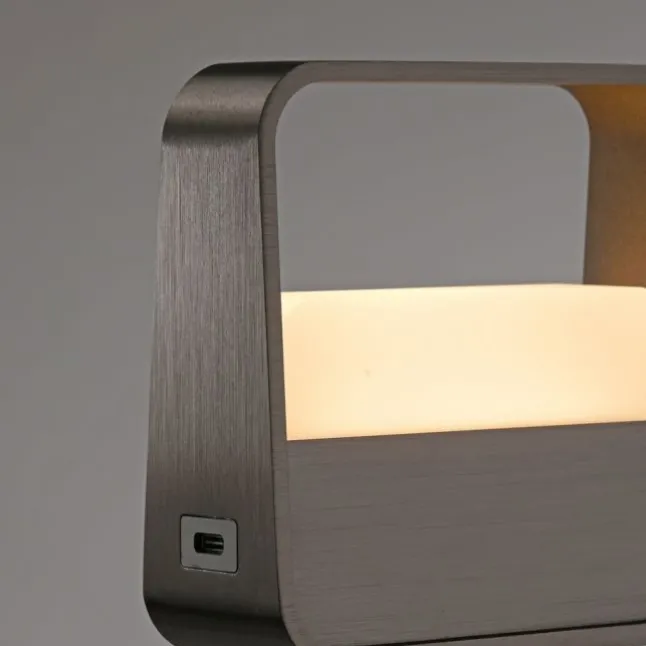Paul Neuhaus LED Tischleuchte Pure Go dark-metal brown Akku Touch USB
