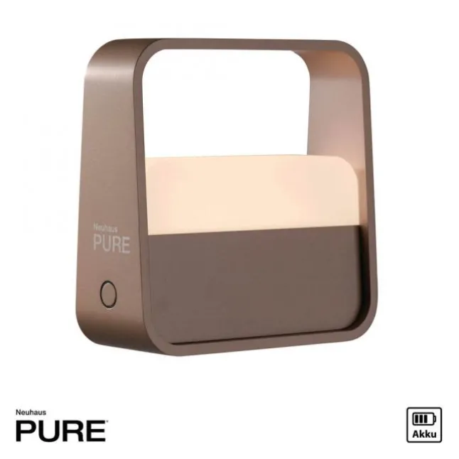 Paul Neuhaus LED Tischleuchte Pure Go bronze Akku Touch USB
