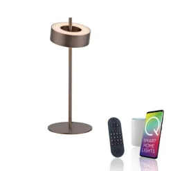 Paul Neuhaus LED Tischleuchte Q-ROTATE dark-metal brown Smarthome