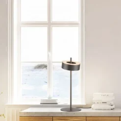 Paul Neuhaus LED Tischleuchte Q-ROTATE dark-metal brown Smarthome