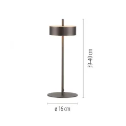 Paul Neuhaus LED Tischleuchte Q-ROTATE dark-metal brown Smarthome