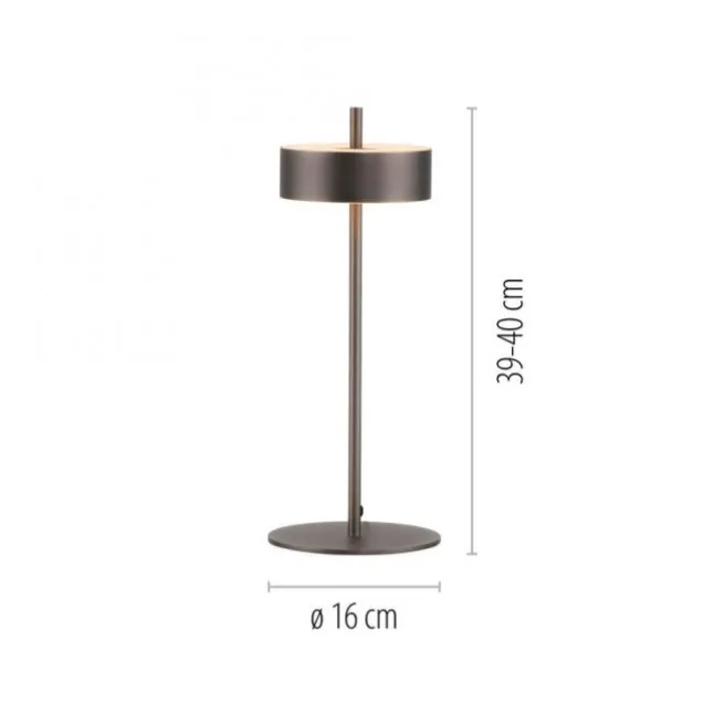 Paul Neuhaus LED Tischleuchte Q-ROTATE dark-metal brown Smarthome