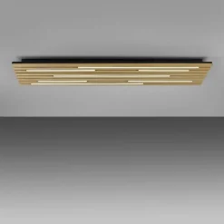 Paul Neuhaus LED Wand-Deckenleuchte Q-AKUSTIK Holz-natur Smarthome