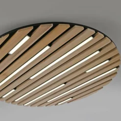 Paul Neuhaus LED Wand-Deckenleuchte Q-AKUSTIK Holz-natur Smarthome