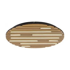 Paul Neuhaus LED Wand-Deckenleuchte Q-AKUSTIK Holz-natur Smarthome