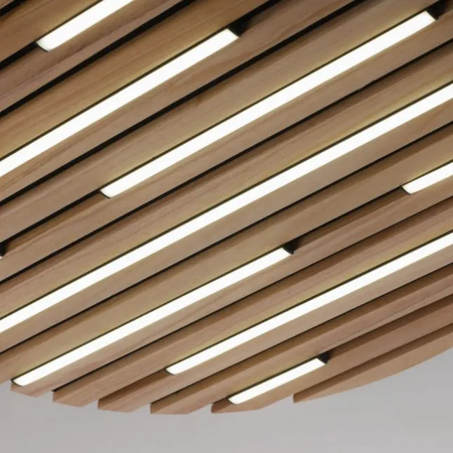 Paul Neuhaus LED Wand-Deckenleuchte Q-AKUSTIK Holz-natur Smarthome