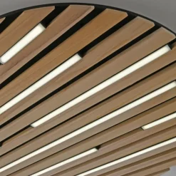 Paul Neuhaus LED Wand-Deckenleuchte Q-AKUSTIK Holz-natur Smarthome