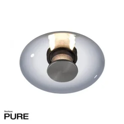 Paul Neuhaus LED Wand-Deckenleuchte PURE Vitrum grau Tronicdimmer