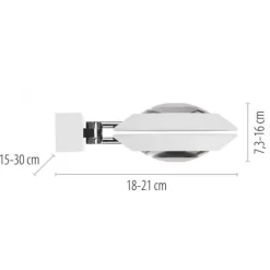 Paul Neuhaus LED Wandleuchte PURE Oculis, snow, dimmbar, dreh+schwenkbar