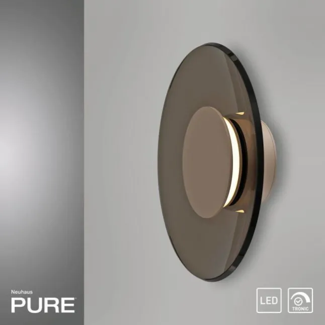 Paul Neuhaus LED Wandleuchte Pure Moon bronce Tronicdimmer