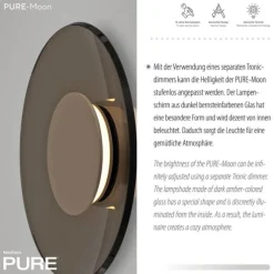 Paul Neuhaus LED Wandleuchte Pure Moon bronce Tronicdimmer