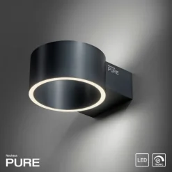 Paul Neuhaus LED Wandleuchte PURE Clipse mystic grey Tronicdimmer