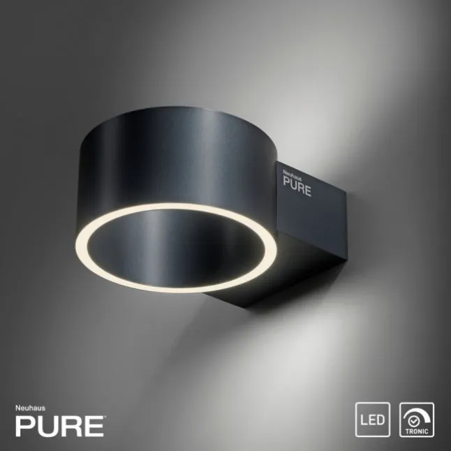 Paul Neuhaus LED Wandleuchte PURE Clipse mystic grey Tronicdimmer