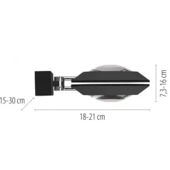 Paul Neuhaus LED Wandleuchte PURE Oculis, black pearl, dimmbar, dreh+schwenkbar
