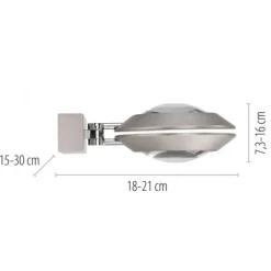 Paul Neuhaus LED Wandleuchte PURE Oculis, diamond, dimmbar, dreh+schwenkbar