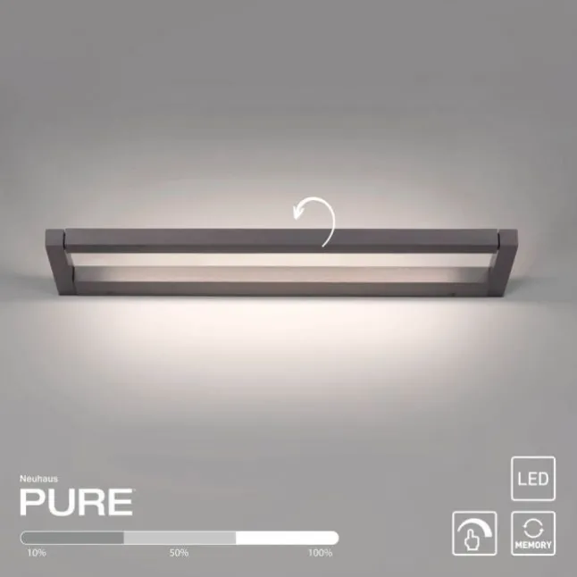 Paul Neuhaus LED Wandleuchte PURE Puro platin drehbar dimmbar