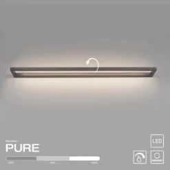 Paul Neuhaus LED Wandleuchte PURE Puro platin Touchdimmer