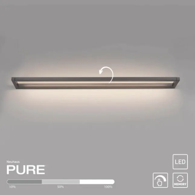 Paul Neuhaus LED Wandleuchte PURE Puro platin Touchdimmer