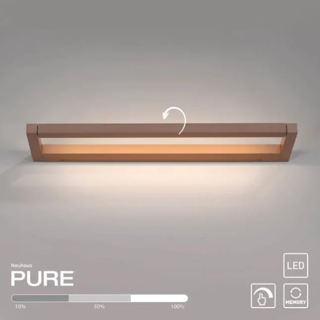 Paul Neuhaus LED Wandleuchte PURE Puro bronce drehbar Touchdimmer