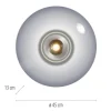 Paul Neuhaus LED Wand- und Deckenleuchte PURE Vitrum platin (grau) Rauchglas