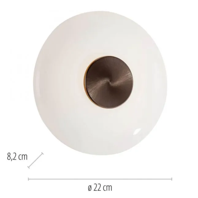 Paul Neuhaus LED Wand- und Deckenleuchte PURE Vitrum dark-metal brown