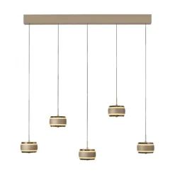 Paul Neuhaus Pendelleuchte PURE Falling Rings,bronce/dark chrome