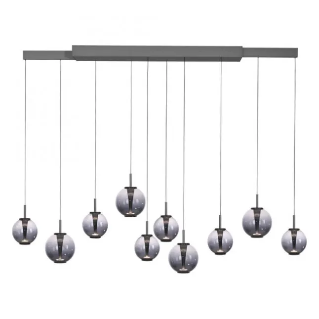 Paul Neuhaus Pendelleuchte PURE E-Infinity, mystic grey mit e-Slide Funktion
