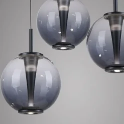 Paul Neuhaus Pendelleuchte PURE E-Infinity, mystic grey mit e-Slide Funktion