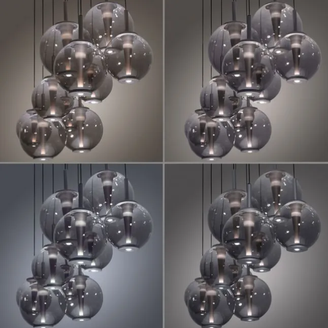 Paul Neuhaus Pendelleuchte PURE E-Infinity, mystic grey mit e-Slide Funktion