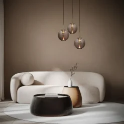 Paul Neuhaus Pendelleuchte PURE E-Infinity bronce mit e-Lift Funktion
