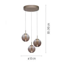 Paul Neuhaus Pendelleuchte PURE E-Infinity bronce mit e-Lift Funktion