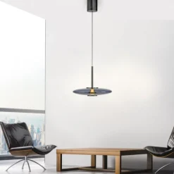 Paul Neuhaus Pendelleuchte PURE E-Vitrum platin (grau) elektrisch
