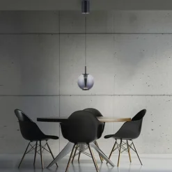 Paul Neuhaus Pendelleuchte PURE Infinity mystic grey, Comfort Lift Funktion