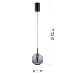 Paul Neuhaus Pendelleuchte PURE Infinity mystic grey, Comfort Lift Funktion