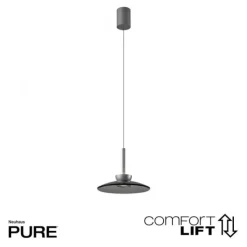 Paul Neuhaus Pendelleuchte PURE Moon platin (grau) höhenverstellbar dimmbar