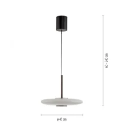 Paul Neuhaus Pendelleuchte PURE E-Vitrum dark-metal brown elektrisch