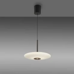 Paul Neuhaus Pendelleuchte PURE E-Vitrum dark-metal brown elektrisch